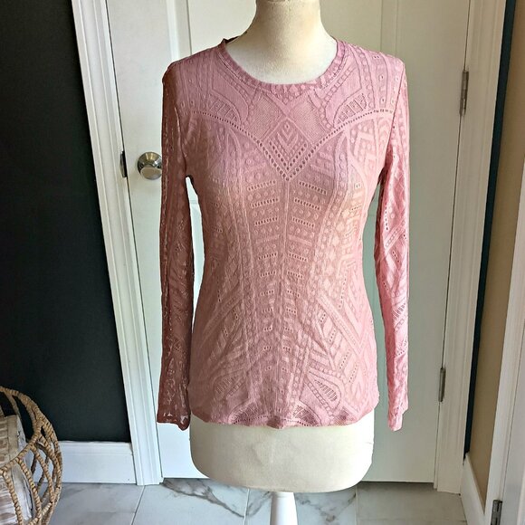 BCBGMaxAzria Tops - NEW! BCBGMAXAZARIA Agda SHEER TOP SZ M